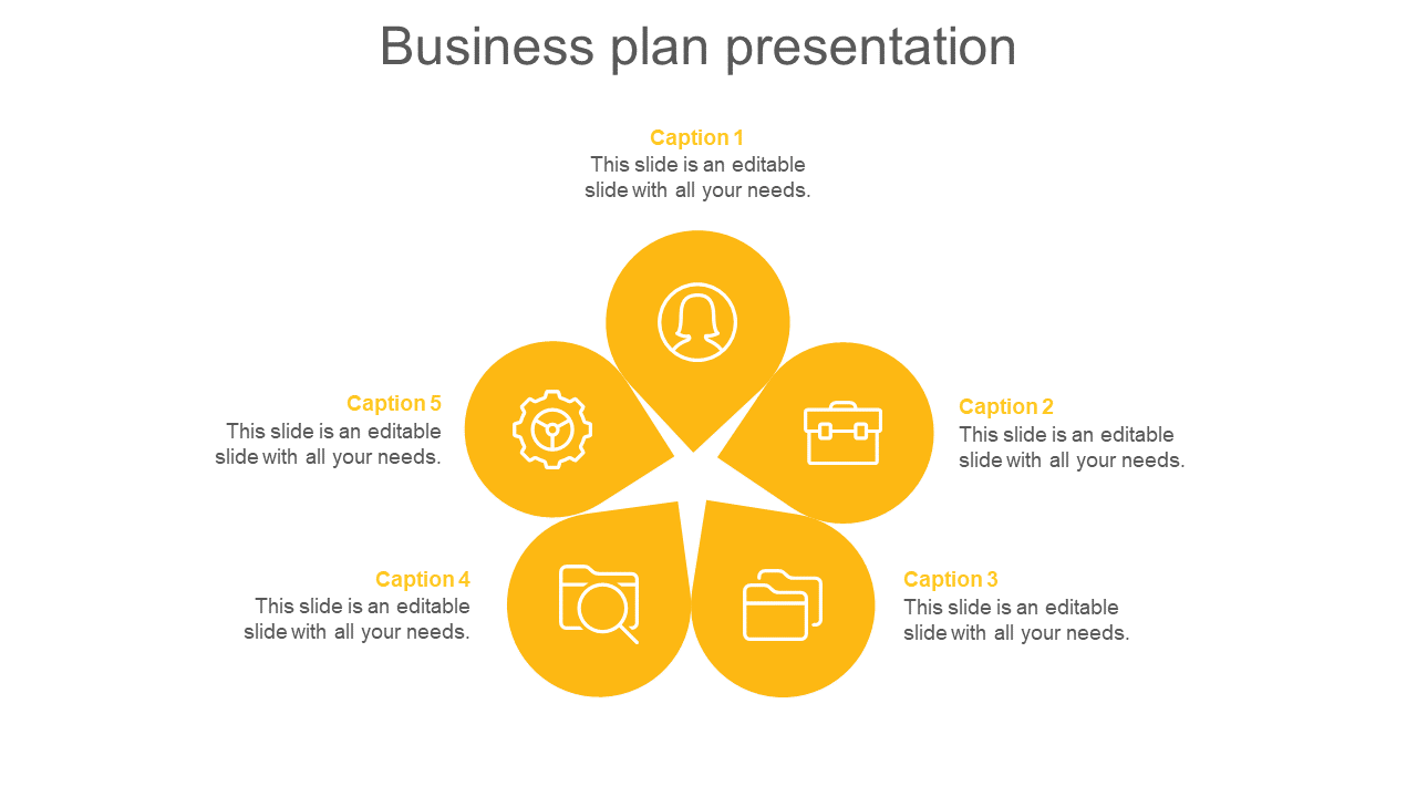 Free - Stunning Business Plan PowerPoint Example Model 5-Node